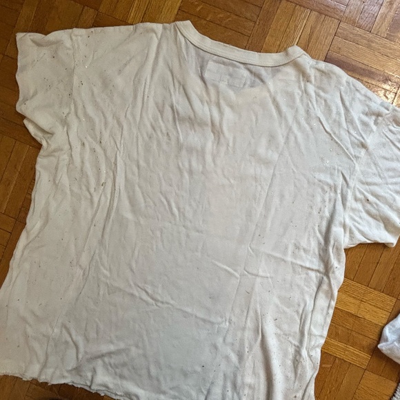 THE GREAT. The Boxy Crew white with gold and silver specks - Picture 3 of 4